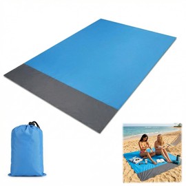Snugcore Beach Blanket 200 x 210 Lightweight Beach Mat for Camping, Sand Free Foldable Picnic Blanket and Mat with Carry Bag, Large Size Portable Beach Blanket for Camping Outdoor Travel Garden Use