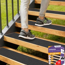 Outdoor Stair Treads Non Slip for Wooden Steps, KOOTETA 6" x 30" 15 Pack