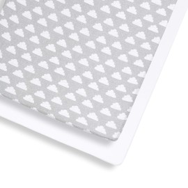 2 Pack Cot & Cot Bed Fitted Sheets 140 x 70cm – Cloud Nine Design – Light, Breathable & Luxurious Jersey Cotton Made To Last & Designed To Fit Cot & Cot Beds