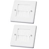 electrosmart White Single Gang Brushplate with White Brushes/Brush Strip Wallplate/Wall