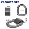 AYMMIC 3/8" Heavy Duty Weld-On Forged D Ring with MBS: