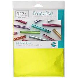 Gina K. Designs for Therm O Web Fancy Foils, 6" x 8", Jelly Bean Green 12 Count