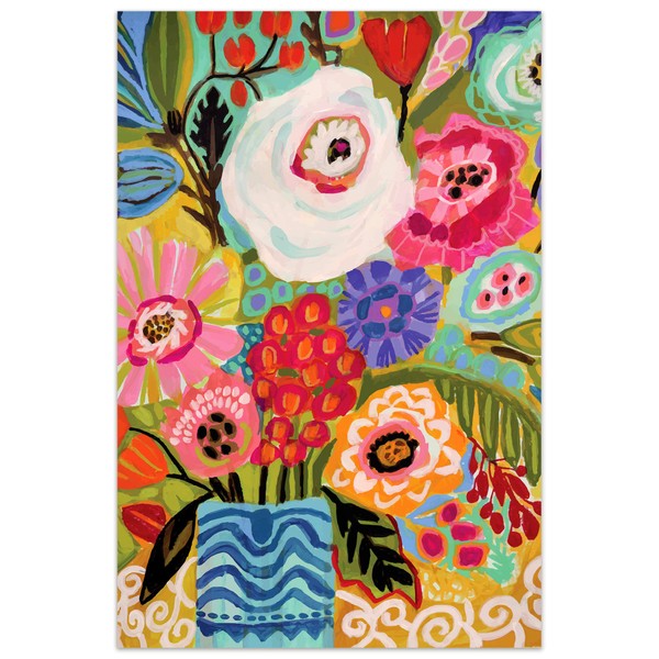 Empire Art Direct Fresh Flowers in Vase II Ready to Hang,Living Room,Bedroom ＆ Office, 48" x 32" x 0.2", Multicolor