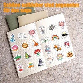 Pack of 100 Animal Stickers Children, Waterproof Vinyl Stickers for DIY Decoration, Stickers Children with Animal Patterns, Funny Cartoon Animal Pattern Stickers for Car, Motorcycles, Laptop, Bicycle,