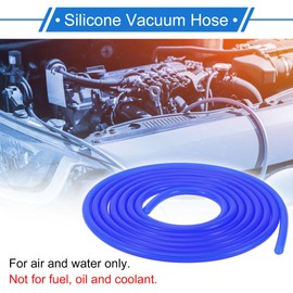 VekAuto 1 Pcs Silicone Vacuum Tubing Hose 10Ft 3/16" 4mm ID 2mm Thickness Automotive Vacuum Line High Temperature Blue 130PSI Max Pressure