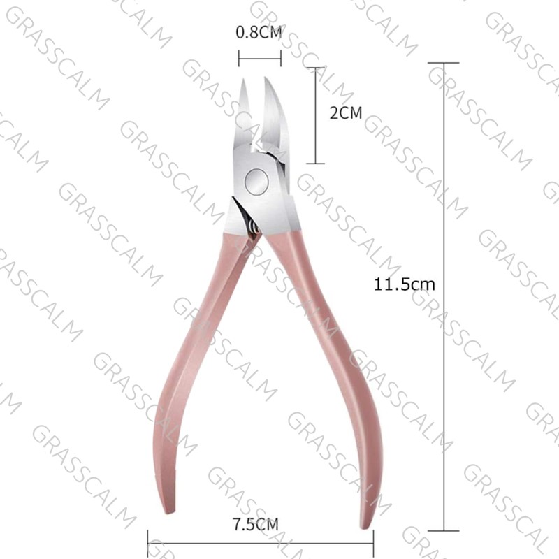 GRASSCALM Nipper, Nail Clipper, Diagonal Blade, For Both Hands and