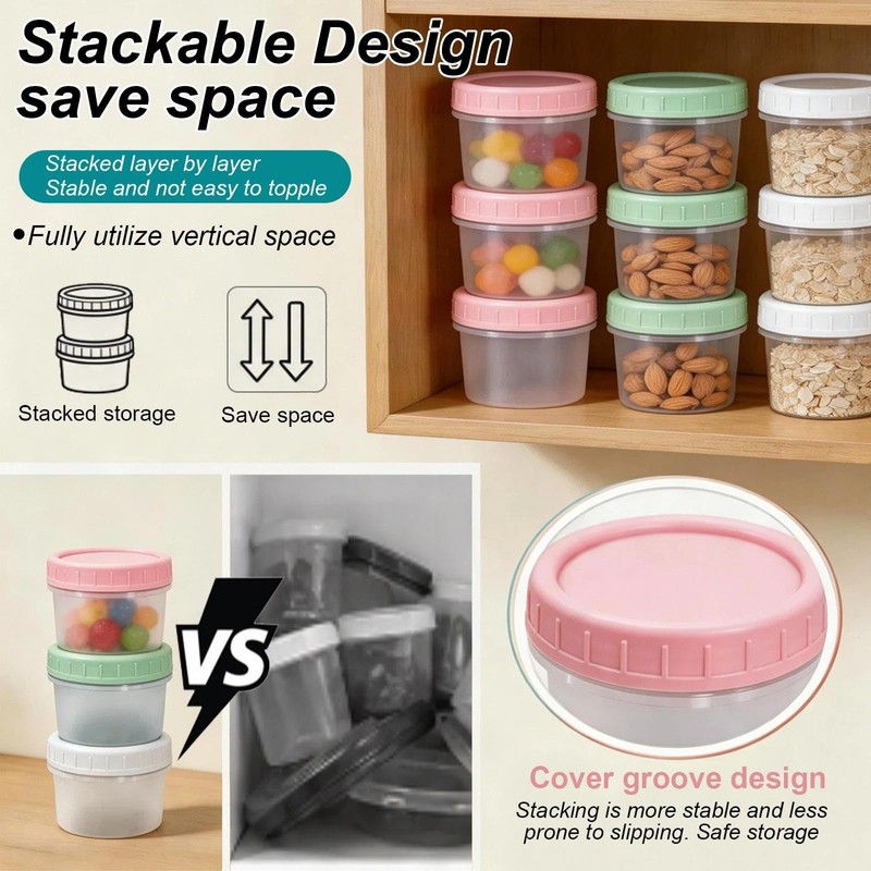 Delphinus 20 Pack Small Food Storage Containers With Twist Top