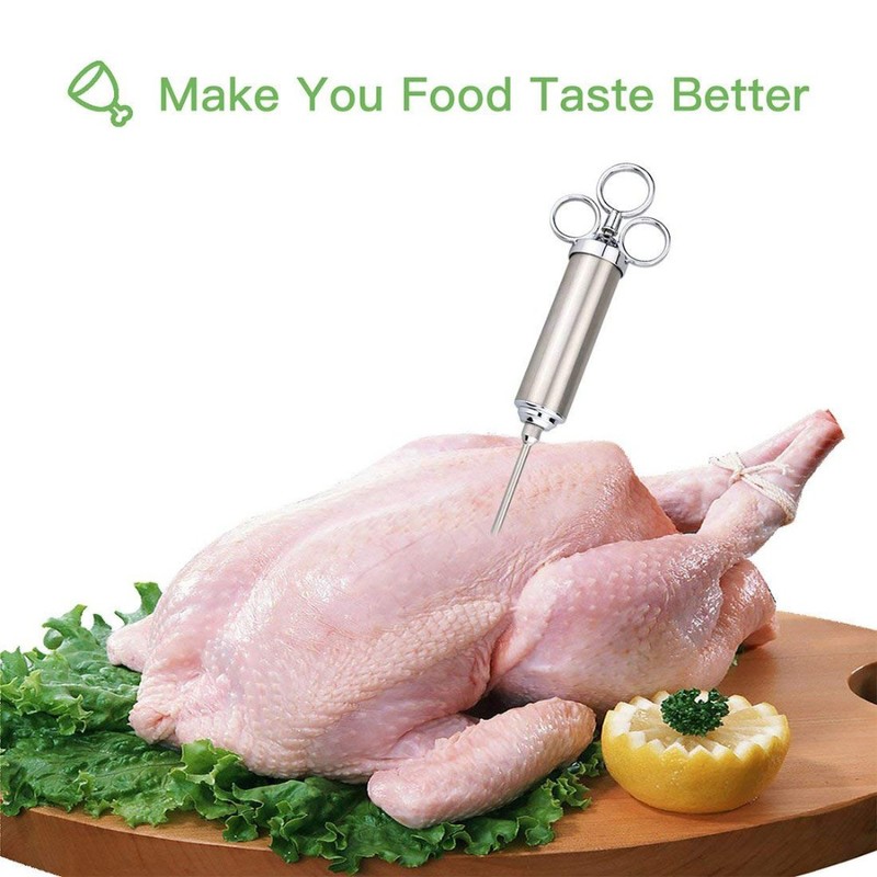 Meat Marinade Injector 304 Stainless Steel 3 Needles Sauce Seasoning