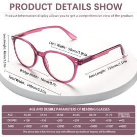 COJWIS Progressive Multifocus Reading Glasses for Women - 5 Pack Bifocal Computer/Book Readers with Blue Light Blocking and Spring Hinge(5 Mix,2.25x)