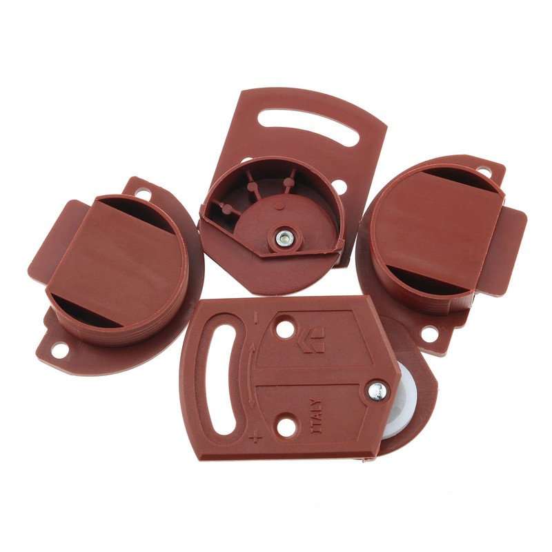 HJGarden 2Pairs Old-Fashioned Wardrobe Sliding Door Roller Gear Track Panel