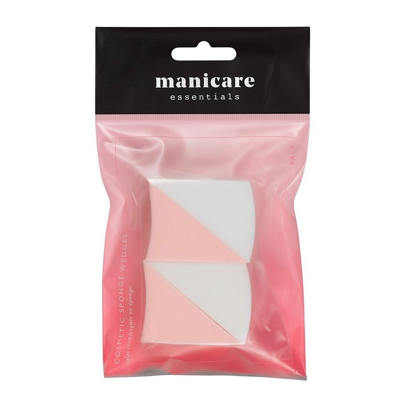 Manicare Cosmetic Wedges, Pack Of 4 Triangle Sponges, Latex Free,