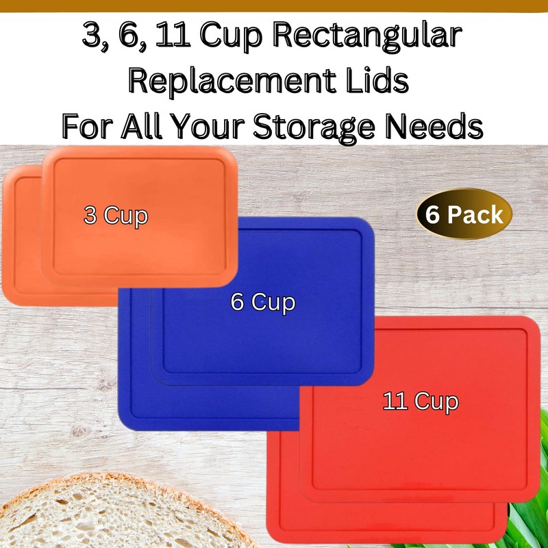 3, 6 & 11 Cup Orange, Blue, Red Replacement Lids/Covers