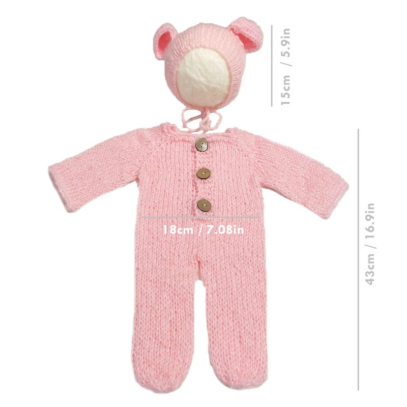 Ederafoto 2Pcs Newborn Photography Props Boy Photo Posing Outfits Baby