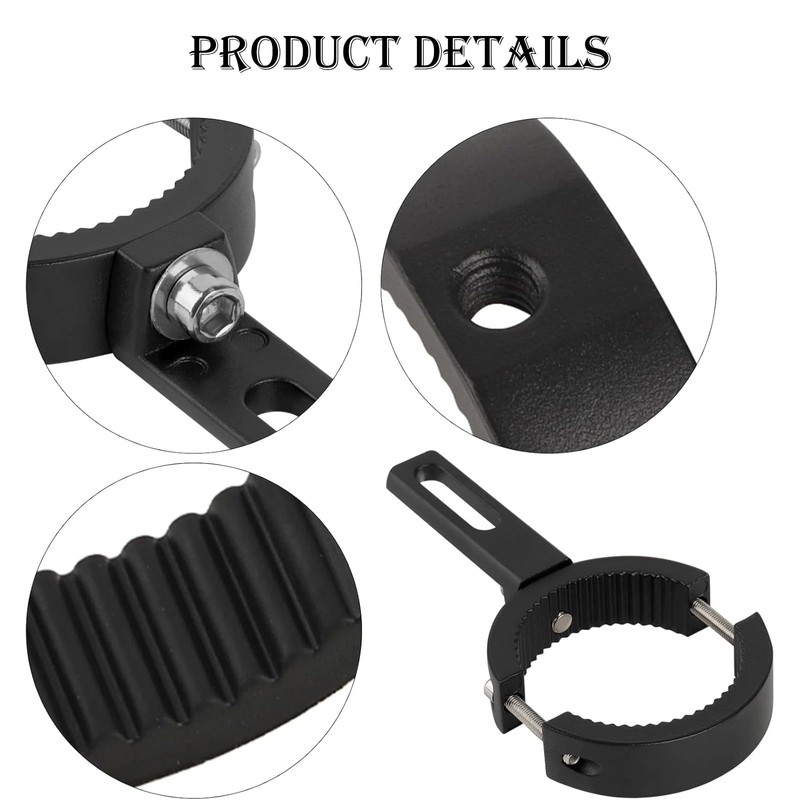 Fleymu 2 Piece Motorcycle Headlight Mount, Universal 38-60 mm, Motorcycle