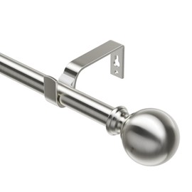 Extendable Curtain Rods 30-110 Inch, Dia 3/4" Splicing Adjustable Curtain Pole with 44mm Metal Ball Finials for Eyelet Curtains, Drapery Rods for Bedroom, Living room, Office