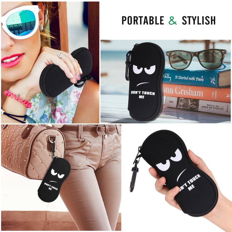 MoKo Glasses Case - [Ultra Lightweight] Neoprene Zip Sunglasses Bag