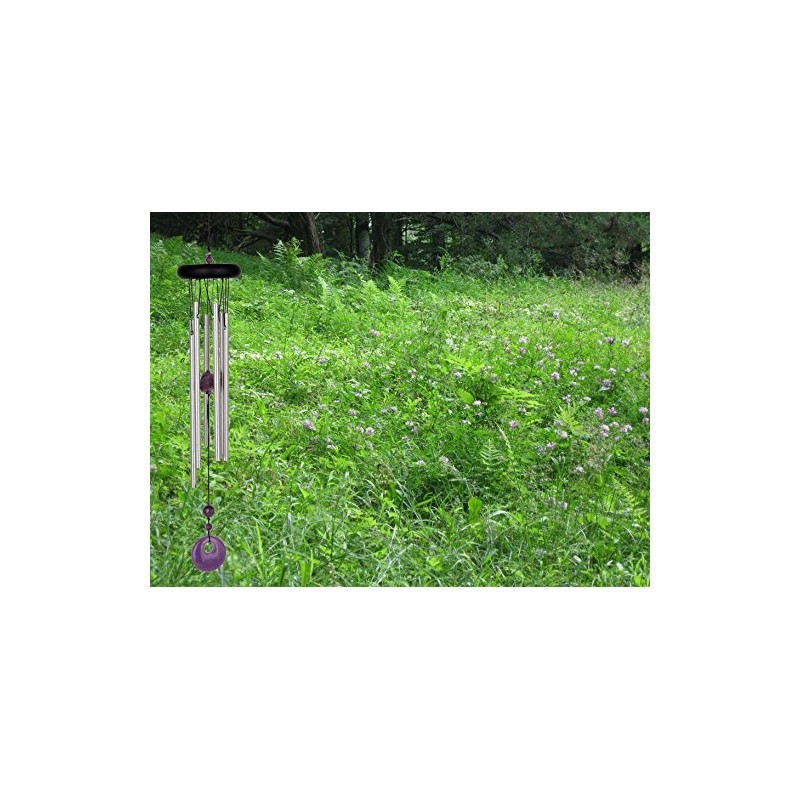 Woodstock Windspiel Chakra Chime, Silber, 46,9 cm