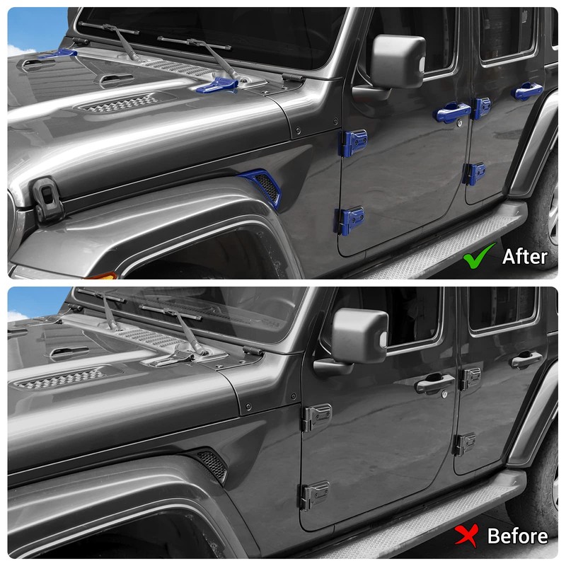 JeCar Exterior Trim Kits Door & Hood Hinge Covers Door
