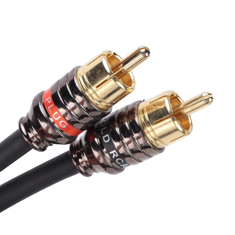 Car Audio Signal Cable Adapter 4.5m/180in Black PVC Plastic Layer