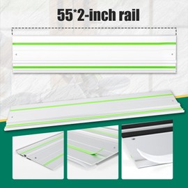110in Track Saw Guide Rail for festool Track Saw, 55-Inch Fs-1400/2 Rail (800 Mm)*2,Compatible With Festoolts-55/Ts-60/Ts-75 Orbital Saws, For Precise Cutting And Efficient Woodworking