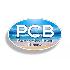 Real Sticky Panama City Beach PCB Sticker Ocean Cup Laptop Car Vehicle Window Bumper Decal