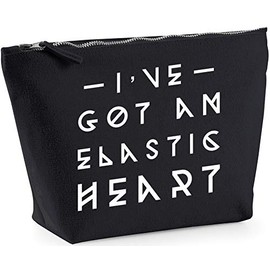Hippowarehouse I'Ve Got An Elastic Heart printed make up cosmetic wash bag 18x19x9cm