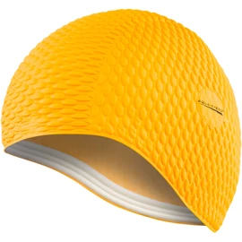 Aqua Speed Bombastic Women's Swimming Cap Long Hair Latex Cap Waterproof Latex Swimming Cap Stretchy Waterproof Swim Cap Women Swimming Hat Girls Orange 75