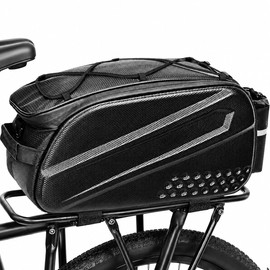 Syxlarvoit Waterproof Bike Bag for Bicycle Rear Rack – Hard Shell 9.5L Trunk Pannier Bike Frame Bag with Shoulder Strap and Reflective Strips, Bike Accessories for Electric Bicycle, Commuter Travel.
