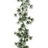 Fir Garland with Artificial Snow Chain, Artificial Decorative Garland Iced