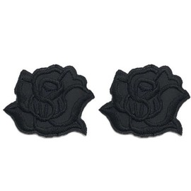 Donally Embroidered Roses Set of 2 Patches, Appliques, Remake, Decoration, Miscellaneous Goods, Iron On