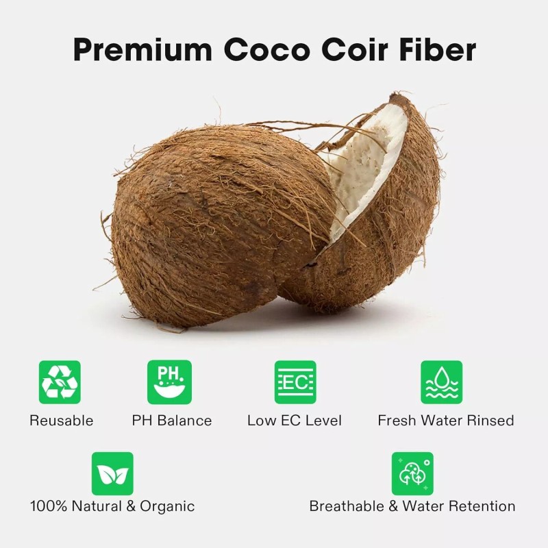VIVOSUN 11 lbs 5000G Coco Coir Brick,100% Natural Organic Coconut