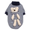MAYPET Sudadera para Perro de Rayas Azules y Blancas con
