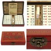 Vintage Mahjong Rare 144 Tiles Mah-Jong Set Bamboo Piece W/English
