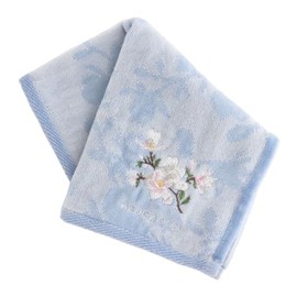 WEDGWOOD 138857-0001-04 Magnolia Towel Handkerchief, 100% Cotton, Women's 11.0 inches (28 cm), blue (light)