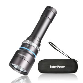 LetonPower Tynny-16sx 2000 Lumens Dive Lights Scuba Diving, 5 Modes Rechargeable Underwater Flashlight, 100M Waterproof Dive Flashlight with Type-C Charging for Snorkeling