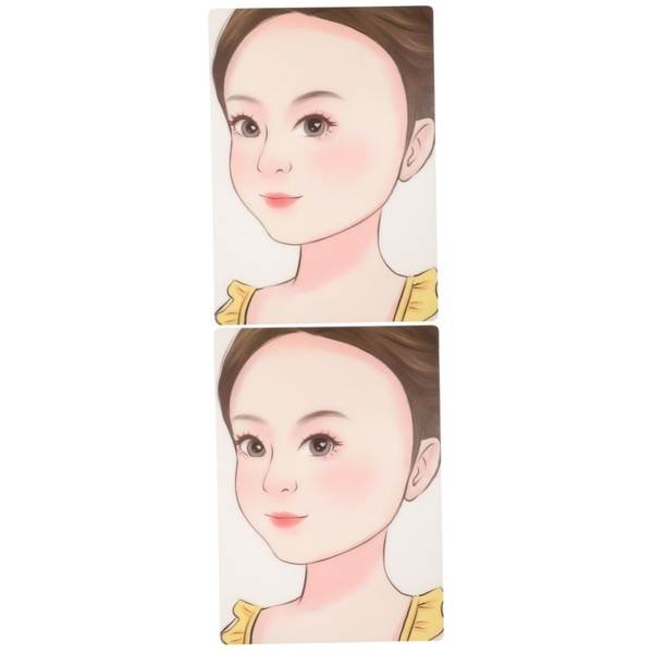 TEHAUX 2pcs Face Painting Practice Board Reusable Washable Facial Paint