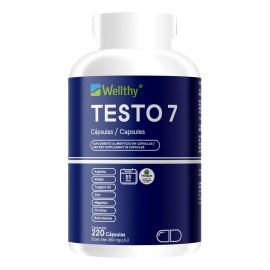 Máximo Vigor con Wellthy Testo 7: Soporte Avanzado para Hombres (220 Cápsulas)
