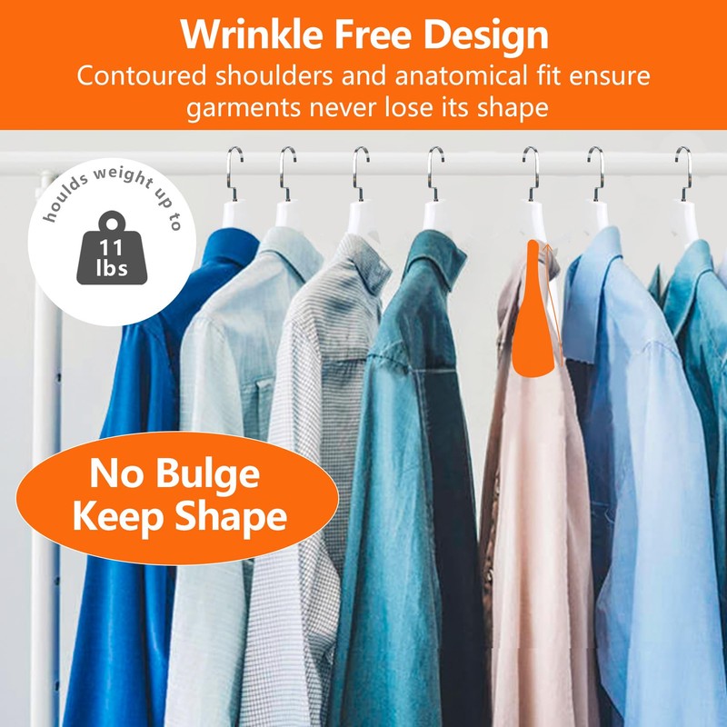 DEDU Suit Hangers for Men 10 Pack, Sweater Hangers No