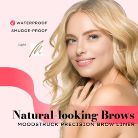 Younique Moodstruck Precision Brow Liner in Light Blonde | Long Lasting, Water Resistant Makeup for Fuller Eyebrows | Natural Blonde Eyebrow Pencil with Brush