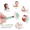 Housoutil Jade Roller Massager Jade Beauty Device Pink Crystal Jade