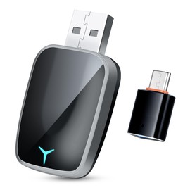 2025 Wireless Carplay & Android Auto Wireless Adapter, 2 IN 1 Stick Konvertieren Wired Android Auto/Car Play in kabellos für Autos mit Wired CarPlay, Car Play Kabellos Adapter Typ-C/USB Plug & Play