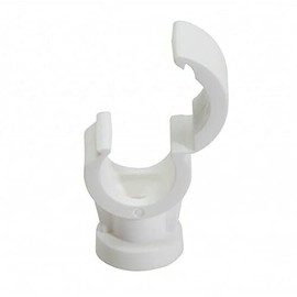 20 x fiXte Single Pipe Clips with Quick Lock Fastening for 15mm Pipes in White