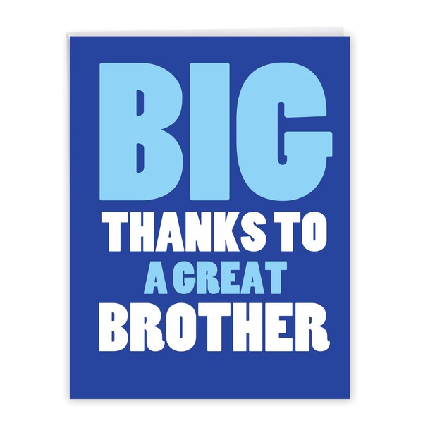 NobleWorks, Great Brother - Huge Thank You Card for Brother