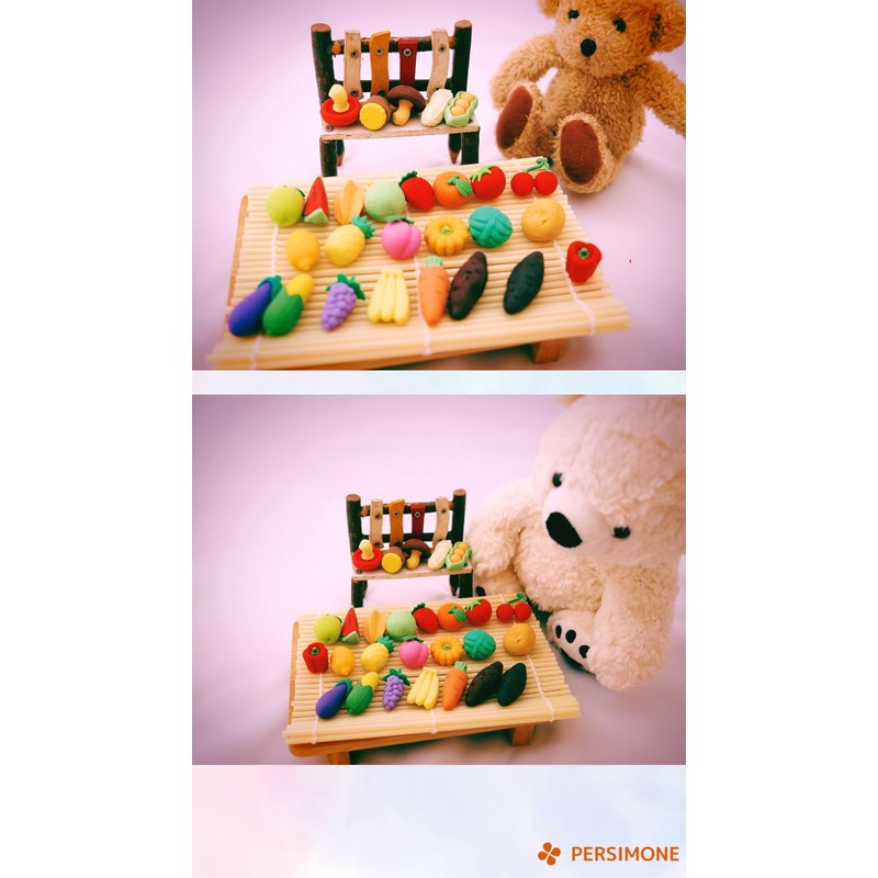 PERSIMONE Mini Erasers Funny Stationery School Educational Miniature Assemble Pretend
