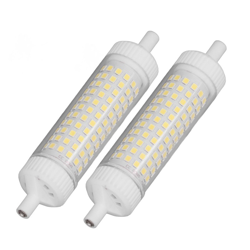 2Pcs R7S LED Light Bulb 118mm Dimmable 15W 154 LEDs