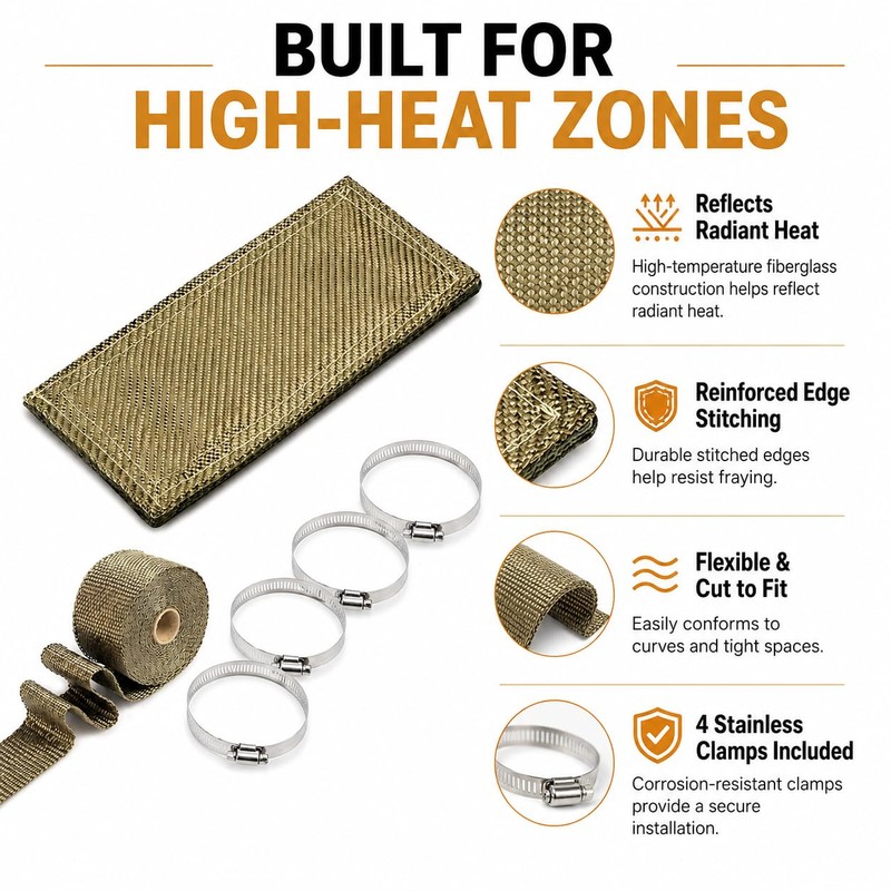 6" x 24" Exhaust Heat Shield Wrap Up to 1450℉