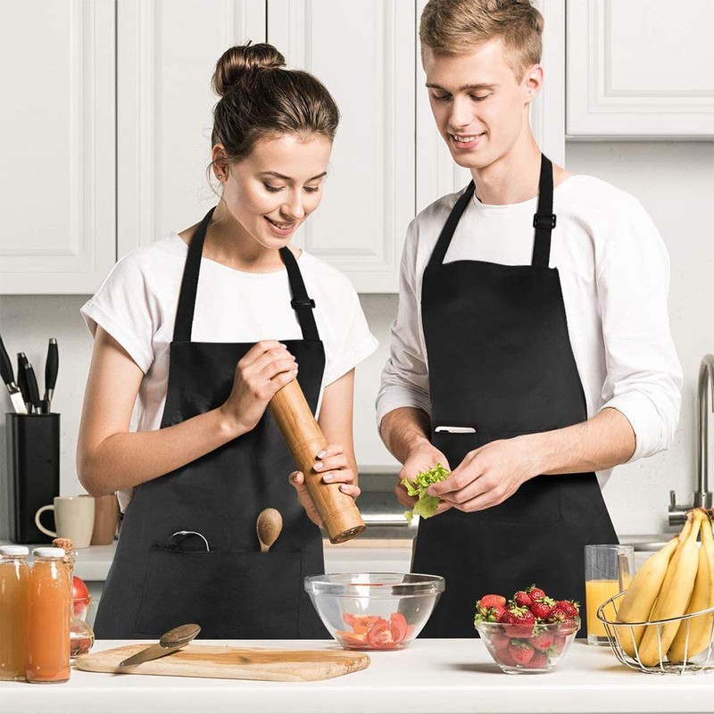HGKOL Kitchen Apron Unisex Adjustable Bib Apron Chef Aprons with