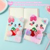 Amonk Secret Diary with Lock for Girls, Fuzzy Cat Kids