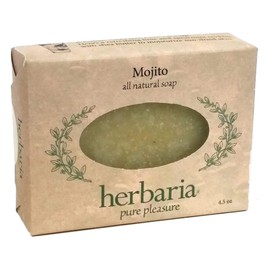 Herbaria Mojito Handcrafted All-Natural Soap with Essential Oils. 4.5 oz Bar. Enjoy 60 More Skin-Friendly Varieties.