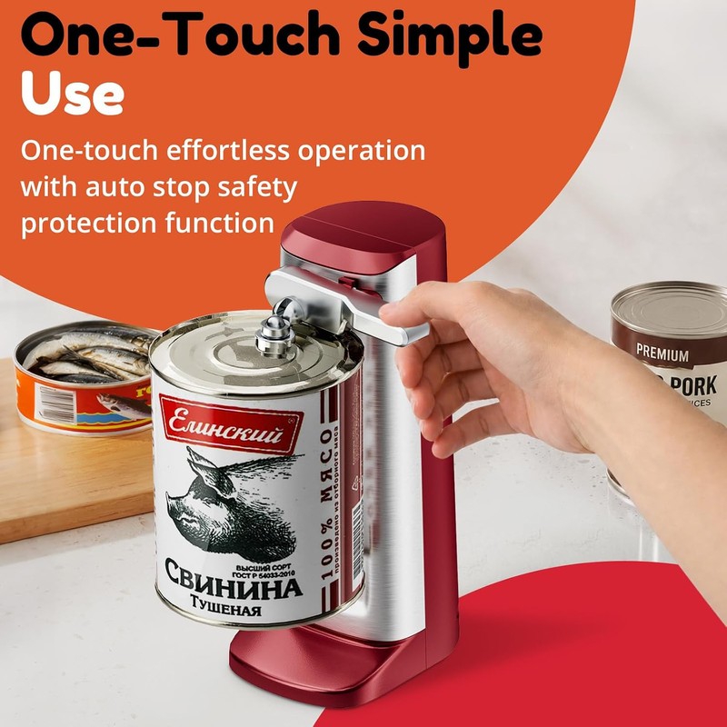 Davivy Electric Can Opener, Removable Stainless Steel Cutter and 3-in-1